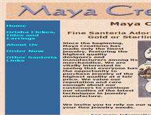 Tablet Screenshot of mayacreations.com